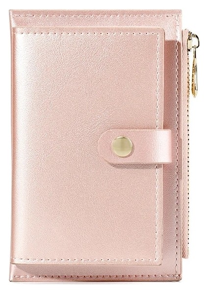 Pembe Tarzı Inci Lazer Pu Deri Fermuar Kadın Cüzdan Moda Kısa Bayan Bozuk Para Cüzdanı Çok Fonksiyonlu Kart Sahibinin Mini Kadın Para Klipsi (Yurt Dışından)