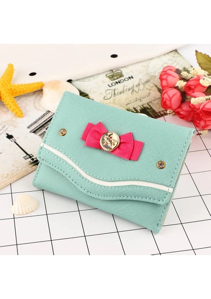 B-Gri Tarzı Kadın Kısa Cüzdan Şeker Renk Yay Düğüm Debriyaj Çanta Moda Kız Sailor Moon Cüzdan Çanta Kart Sikke Çanta Yeni Popüler (Yurt Dışından) modelleri
