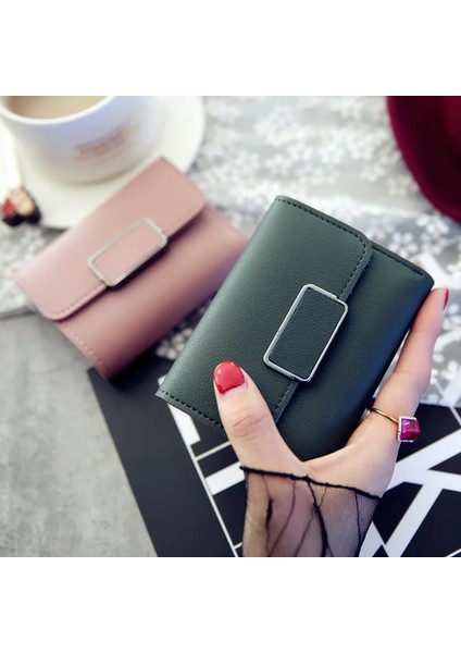 Lightgray Stili Yeni Para Küçük Cüzdan Kadın Rahat Katı Cüzdan Moda Kadın Kısa Mini Tüm Maç Koreli Öğrenciler Küçük Cüzdan Basit Kare (Yurt Dışından)