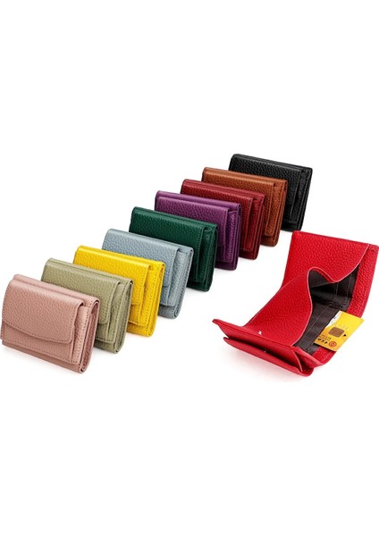 Açık Yeşil Tarzı Kadın Cüzdanları ve Çantaları Hakiki Deri Minik Cüzdan Kadın Kısa Bozuk Para Cüzdanı Küçük Yeni Carteras Rfid Engelleme Kartları Cüzdanı (Yurt Dışından) modelleri