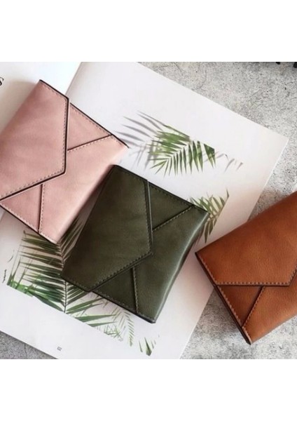 Siyah Stil Cüzdan Kadın Katlanabilir Katı Basit Mini Çanta Bayan Para Çantaları Çanta Eğlence Pu Deri Kart Sahibinin Kore Tarzı Moda Ulzzang (Yurt Dışından) modelleri