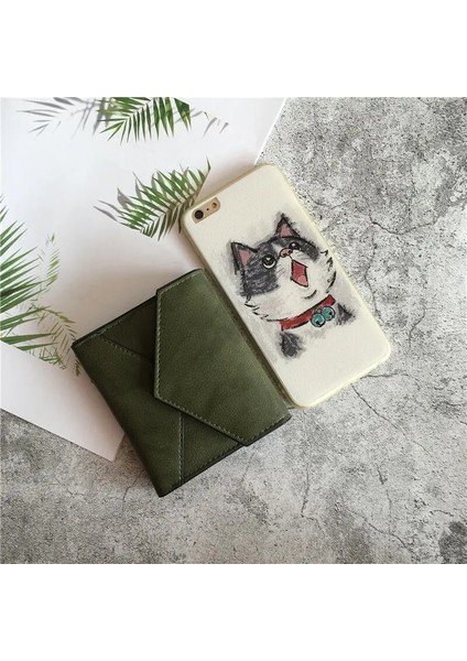 Siyah Stil Cüzdan Kadın Katlanabilir Katı Basit Mini Çanta Bayan Para Çantaları Çanta Eğlence Pu Deri Kart Sahibinin Kore Tarzı Moda Ulzzang (Yurt Dışından) indirimleri