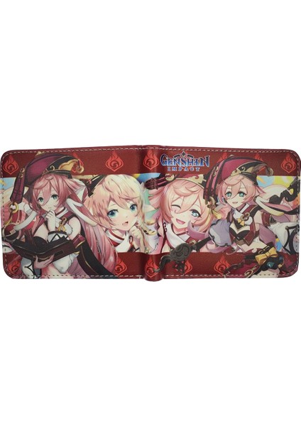 YXYS210807 05 Stili Sıcak Oyun Ge Impact Cüzdan Öğrenci Whit Kredi Kartı Sahibi Için Kısa Çanta (Yurt Dışından)