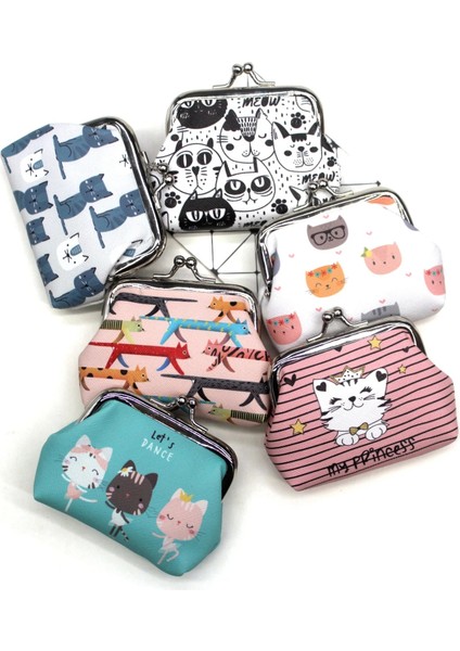 Kedi 2 Tarzı Kadın Mini Cüzdan Bozuk Para Cüzdanları Çocuklar Debriyaj Para Çantaları Kadın Kılıfı Çile Değişim Çanta Sevimli Kız Sıfır Cüzdan Carteir Karikatür Kedi (Yurt Dışından) fırsatları