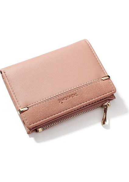 Pembe Tarzı Kadın Cüzdanları Deri Kadın Çanta Mini Çile Katı Çoklu Kart Tutucu Moda Madeni Para Kısa Cüzdanlar Ince Küçük Cüzdan Fermuar Çile (Yurt Dışından)