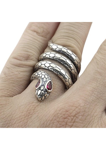 Erkek Yüzük Gümüş 925 Motorcu Yılan
