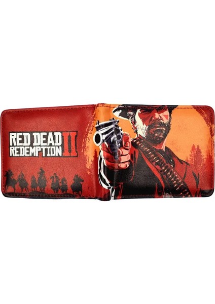 YM1922810 Stili Sıcak Oyun Red Dead Redemption 2 Cüzdan Erkek ve Öğrencinin Kartlıklı Kısa Çanta Fermuarlı Kese (Yurt Dışından)