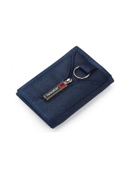 Mavi Stil Naylon Üç Katlı Rahat Cüzdan Erkek Erkek Kadın Genç Yenilik Para Çantası Çanta Sıkıştırılmış Sikke Kımlık Kartı Tutucu Cep Çocuklar (Yurt Dışından)