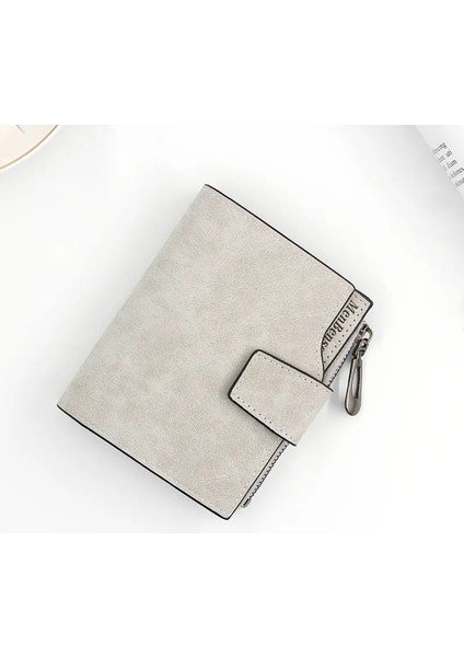 Gri Tarzı Kadın Cüzdanı Kadın Mektup Baskı Cüzdan Kısa Değişim Çanta Çanta Madeni Para Kartları Nakit Deri Para Cebi Cartera Mujer (Yurt Dışından)