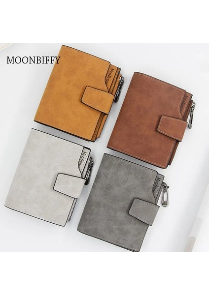 Gri Tarzı Kadın Cüzdanı Kadın Mektup Baskı Cüzdan Kısa Değişim Çanta Çanta Madeni Para Kartları Nakit Deri Para Cebi Cartera Mujer (Yurt Dışından) modelleri