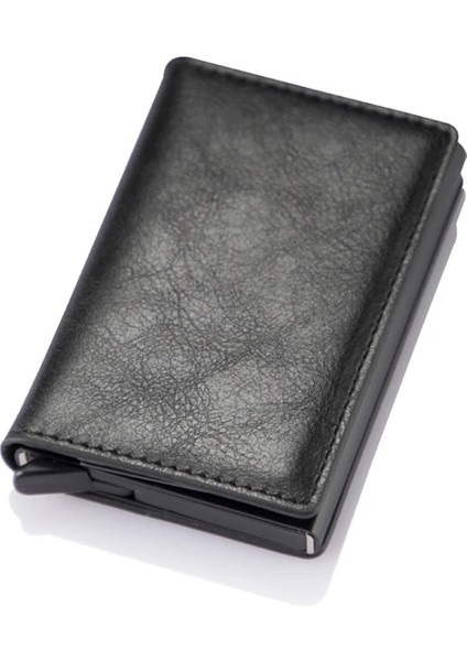 Kırmızı 01 Stili Yeni Erkek Kadın Akıllı Cüzdan Kredi Bankası Kart Sahibi Moda Çanta Alüminyum Alaşım Iş Rahat Mini Cüzdan Pu Çanta (Yurt Dışından) modelleri