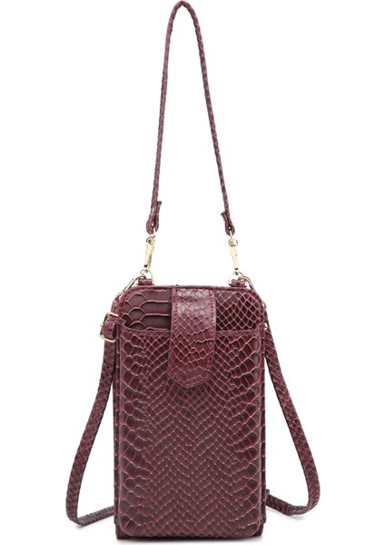 S-Bordo Tarzı 2021 New Ins Sıcak Telefon Crossbody Çanta Python Desen 2 Deri Kayış Çanta El Çantaları Tasarımcı Telefon Çanta Çok Işlevli Cüzdan (Yurt Dışından)