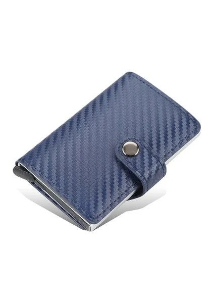 Mavi 06 Stili Erkekler Için Akıllı Cüzdan Rfid Alüminyum Alaşım Akıllı Cüzdan Pop Up Moda Çanta Kredi Kartı Tutacağı Erkekler Küçük Mini Cüzdan Bozuk Para Cüzdanı (Yurt Dışından)