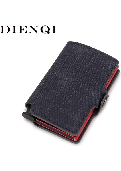 Karbon Grisi Stili Dıenqı Karbon Fiber Kart Sahipleri Cüzdan Erkek Deri Mini Ince Cüzdan Para Çantası Metal Rfıd Kadın Ince Küçük Akıllı Vale (Yurt Dışından) fiyatları
