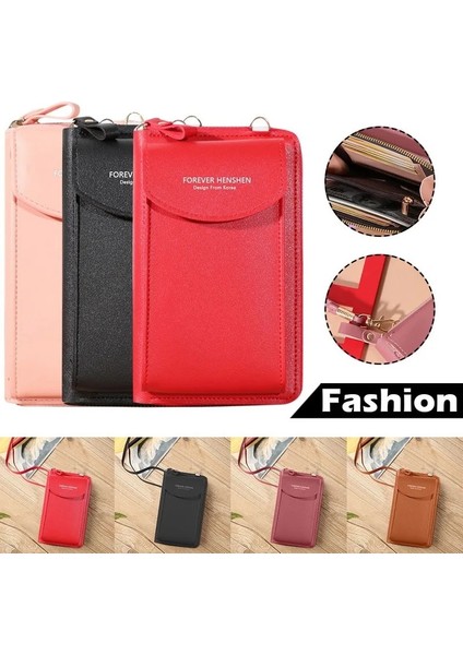 Stil4-Siyah Stil Cüzdan Kadın Çapraz Pu Çok Fonksiyonlu Cep Telefonu El Çantası Bayan Çanta Büyük Kapasiteli Seyahat Kartı Sahibi Pasaport Kapağı (Yurt Dışından) modelleri