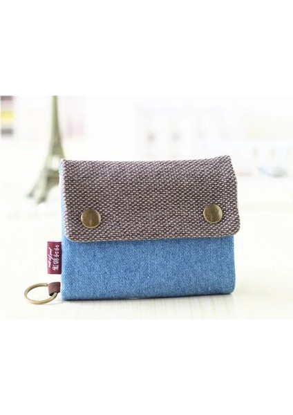 Açıkmavi Tarzı 2020 Kadın Pamuklu Kumaş Kısa Cüzdan Kadın Için Büyük Kapasiteli Bozuk Para Cüzdanı Kartlık Bayanlar Çok Fonksiyonlu Erkek Çanta Carteira (Yurt Dışından)