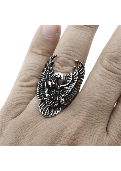 Erkek Yüzük Gümüş 925 Motorcu Kartal fiyatları