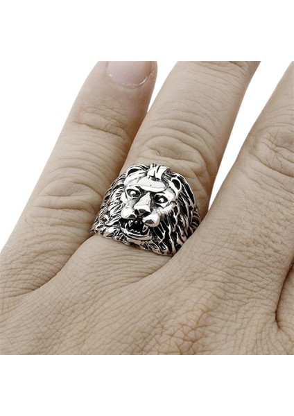 Erkek Yüzük Gümüş 925 Aslan Kafası modelleri