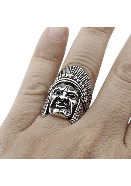 Erkek Yüzük Gümüş 925 Motorcu Kızılderili fiyatları