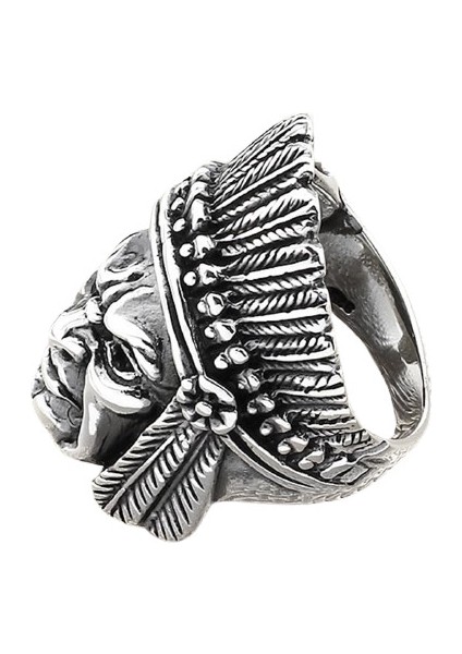 Erkek Yüzük Gümüş 925 Motorcu Kızılderili modelleri