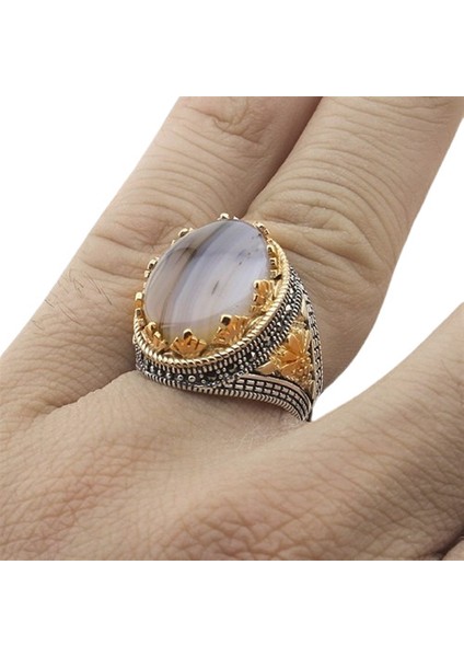 Erkek Yüzük Gümüş 925 Yemen Akik Taşlı fiyatları