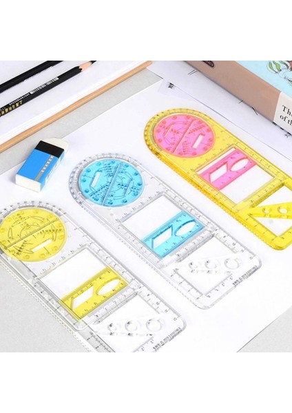 Cz3 Tarzı Çok Fonksiyonlu Geometrik Cetvel Şeffaf Çizim Şablonu Döndürülebilir Matematik Ölçüm Cetvelleri Öğrenciler Okul Ofis Malzemeleri (Yurt Dışından) modelleri