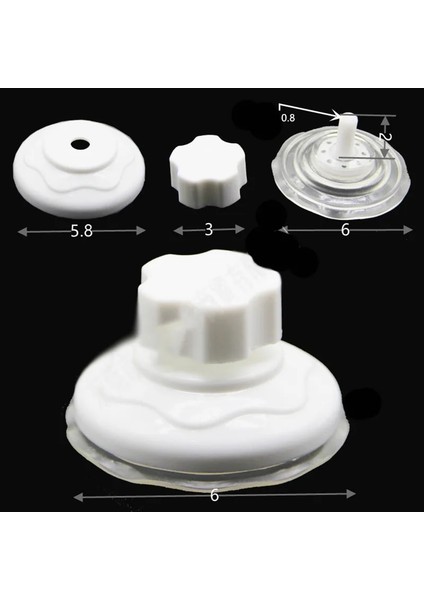 5.8cm Tarzı 4.3 cm Dönen Vantuz Dıy Dikiş Araçları Güçlü Emiş Cetveli Kolu Güçlü Adsorpsiyon Kapitone Patchwork Cetvel (Yurt Dışından)