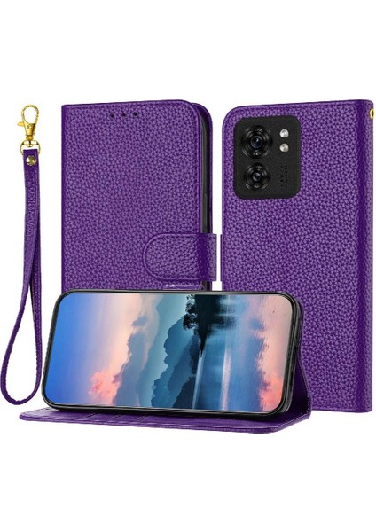 Motorola Moto Kenar 40 Kart Yuvaları Için Telefon Kılıfı Tutucu Flip Folio Pu Litch (Yurt Dışından)