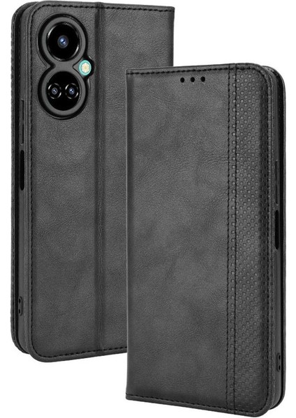 Tecno Camon 19 Cüzdan Pu Deri Manyetik Kapatma Için Kılıf (Yurt Dışından)