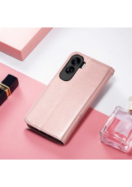 Huawei Onur Için Kılıf 90 Lite Kısa Kayış Dört Yapraklı Yonca Deri Kılıf (Yurt Dışından) indirimleri