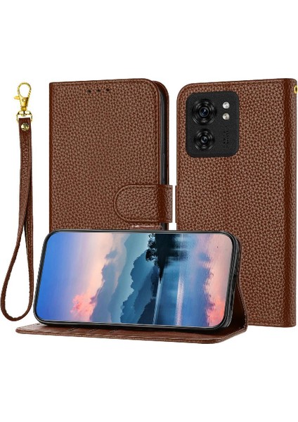 Motorola Moto Kenar 40 Kart Yuvaları Için Telefon Kılıfı Tutucu Flip Folio Pu Litch (Yurt Dışından)