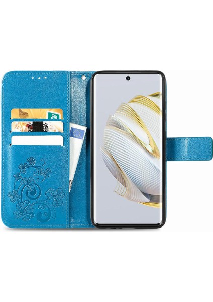 Huawei Nova 10 Için Kılıf Kısa Kayış Deri Kılıf Dört Yapraklı Yonca Flip (Yurt Dışından) fırsatları