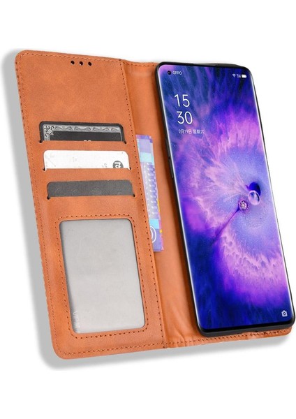 Oppo Bulmak Için Kılıf X5 5g Cüzdan Manyetik Kapatma Pu Deri (Yurt Dışından)