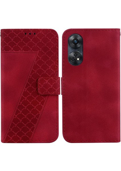 Telefon Kılıfı Için Oppo Oppo 8t 4g Kart Yuvası Fonksiyonu Pu Deri Kabartmalı Flip (Yurt Dışından)