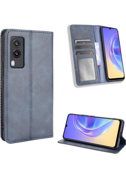 Vivo V21E 5g Manyetik Kapatma Pu Deri Cüzdan Için Kılıf (Yurt Dışından)