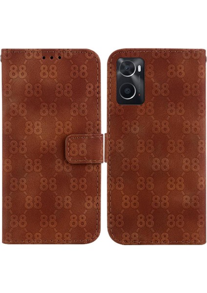 Telefon Kılıfı Için Oppo A96 4G/A76 4g Pu Deri Cüzdan Kapak Çift 8 Kart (Yurt Dışından)