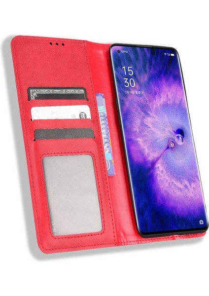 Oppo Bulmak Için Kılıf X5 5g Cüzdan Manyetik Kapatma Pu Deri (Yurt Dışından)