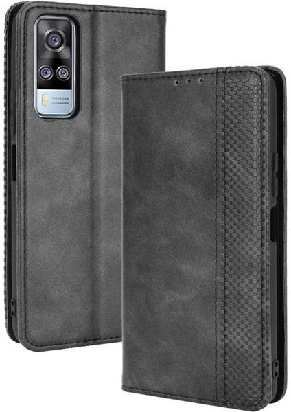 Vivo Y51/VIVO 1A Pu Deri Manyetik Kapatma Cüzdan Için Kılıf (Yurt Dışından)