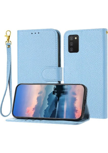 Samsung Galaxy A03S Için Telefon Kılıfı Cüzdan Pu Deri Kart Yuvaları Tutucu Flip (Yurt Dışından)