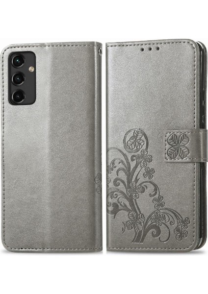 Samsung Galaxy A14 5g Flip Kapak Için Kılıf Kısa Kayış Dört Yapraklı Yonca (Yurt Dışından)