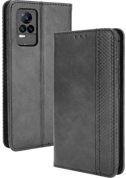 Vivo V21E 4g Pu Deri Manyetik Kapatma Cüzdan Için Kılıf (Yurt Dışından)