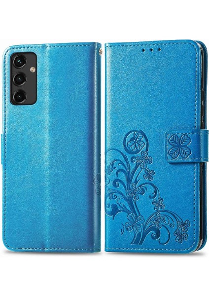 Samsung Galaxy A14 5g Flip Kapak Için Kılıf Kısa Kayış Dört Yapraklı Yonca (Yurt Dışından)