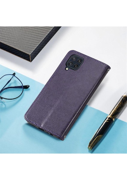 Samsung Galaxy M32 Flip Kapak Kılıf Için Kılıf Kısa Kayış Zarif (Yurt Dışından)