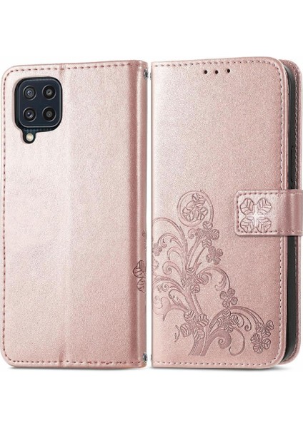 Samsung Galaxy M32 Flip Kapak Kılıf Için Kılıf Kısa Kayış Zarif (Yurt Dışından)