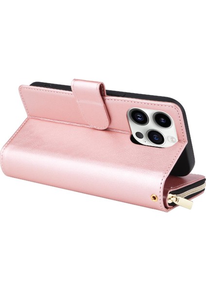 9 Kart ile El Kayışı Cüzdan Kılıf ile iphone 14 Pro Kart Tutucu Için Kılıf (Yurt Dışından)