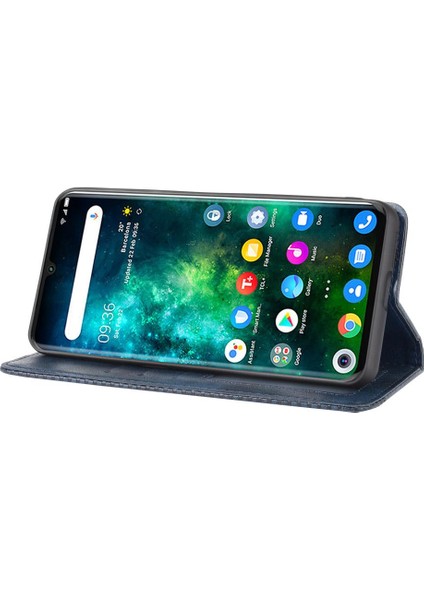 Tcl 10 Pro Manyetik Kapatma Pu Deri Cüzdan Için Kılıf (Yurt Dışından)