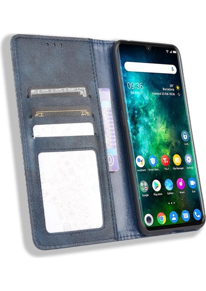 Tcl 10 Pro Manyetik Kapatma Pu Deri Cüzdan Için Kılıf (Yurt Dışından)