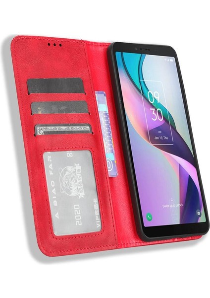 Tcl Iyon x Cüzdan Pu Deri Manyetik Kapatma Için Kılıf (Yurt Dışından)