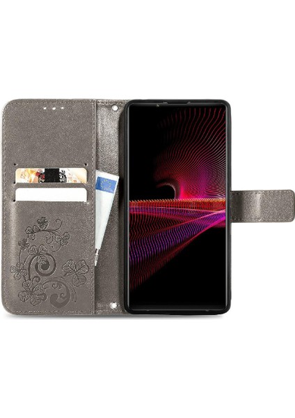 Manyi Mall Sony Xperia 1 Iii Dört Yapraklı Yonca Zarif Iş Kısa Kayış Için Kılıf (Yurt Dışından)