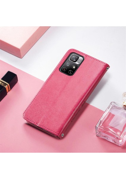 Xiaomi Redmi Için Not 11 4g Dört Yapraklı Yonca Flip Kapak Kısa Kayış (Yurt Dışından)